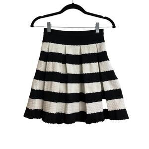 Pure Sugar Black and White Textured Mini Skirt